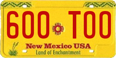 NM license plate 600TOO
