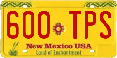 NM license plate 600TPS