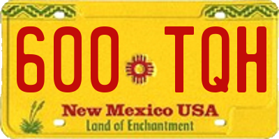 NM license plate 600TQH