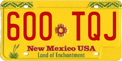 NM license plate 600TQJ