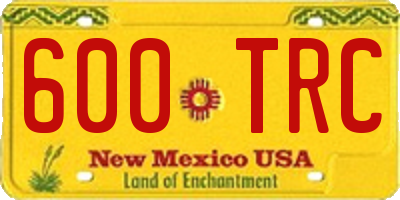 NM license plate 600TRC
