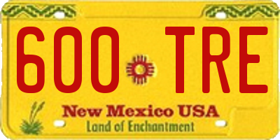 NM license plate 600TRE