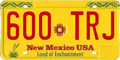 NM license plate 600TRJ