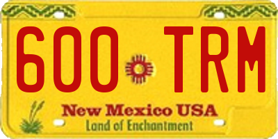 NM license plate 600TRM
