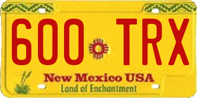 NM license plate 600TRX