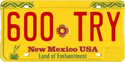 NM license plate 600TRY
