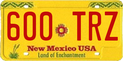 NM license plate 600TRZ