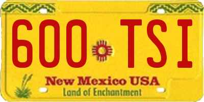 NM license plate 600TSI