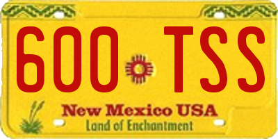 NM license plate 600TSS