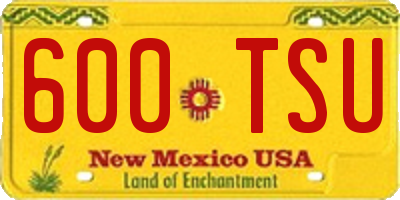 NM license plate 600TSU