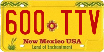 NM license plate 600TTV