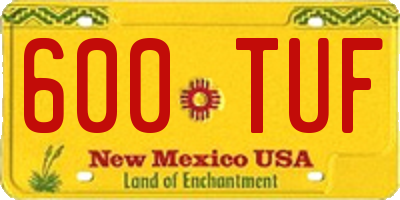 NM license plate 600TUF