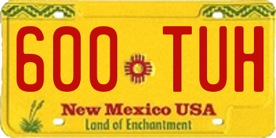 NM license plate 600TUH