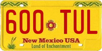 NM license plate 600TUL
