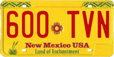 NM license plate 600TVN