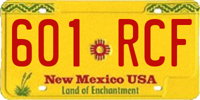 NM license plate 601RCF