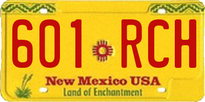 NM license plate 601RCH