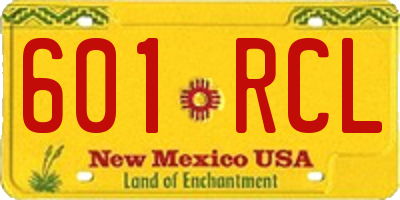 NM license plate 601RCL