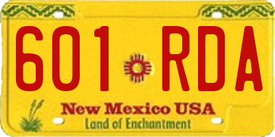 NM license plate 601RDA
