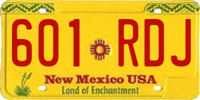 NM license plate 601RDJ