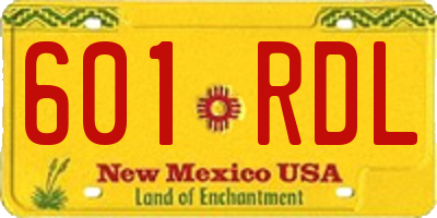 NM license plate 601RDL