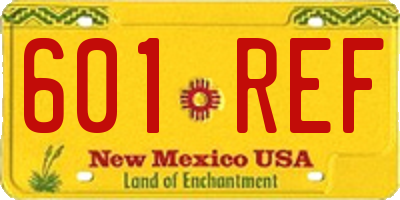 NM license plate 601REF