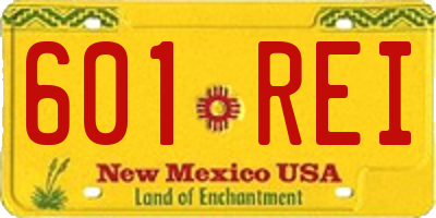 NM license plate 601REI