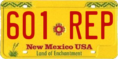 NM license plate 601REP