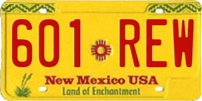 NM license plate 601REW