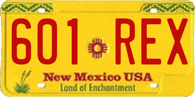 NM license plate 601REX