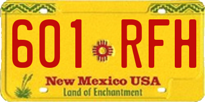 NM license plate 601RFH
