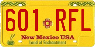 NM license plate 601RFL