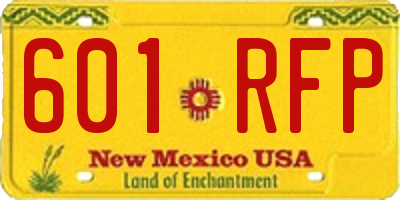NM license plate 601RFP