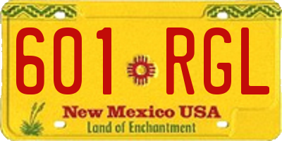 NM license plate 601RGL