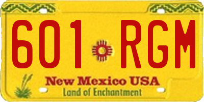 NM license plate 601RGM