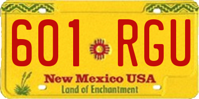 NM license plate 601RGU