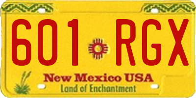 NM license plate 601RGX