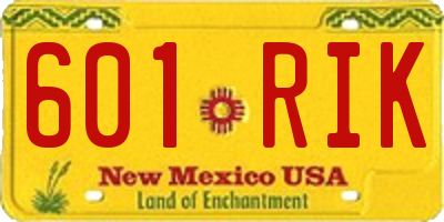 NM license plate 601RIK