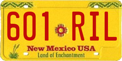 NM license plate 601RIL
