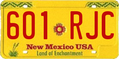 NM license plate 601RJC