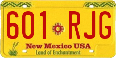 NM license plate 601RJG