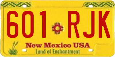 NM license plate 601RJK