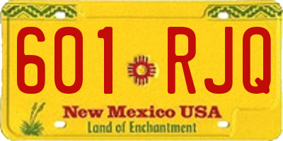 NM license plate 601RJQ
