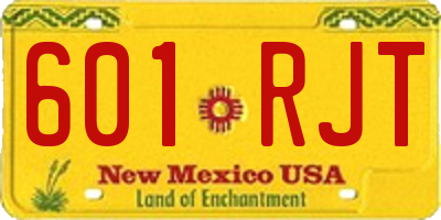 NM license plate 601RJT