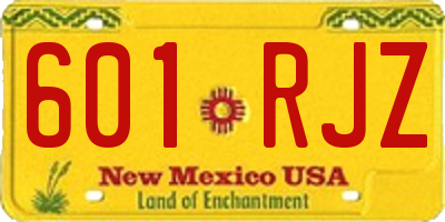 NM license plate 601RJZ