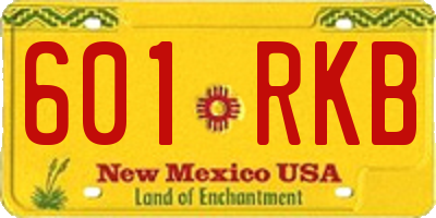 NM license plate 601RKB