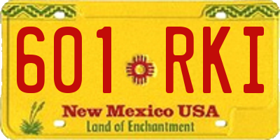 NM license plate 601RKI