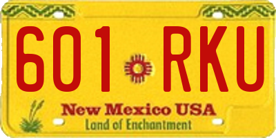 NM license plate 601RKU