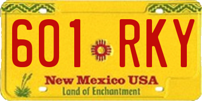 NM license plate 601RKY