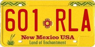 NM license plate 601RLA